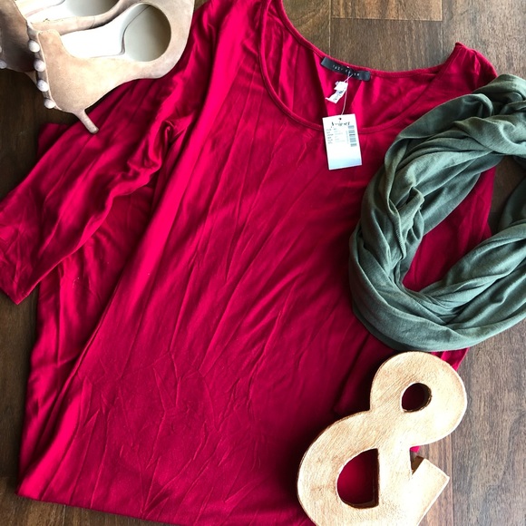 NWT Red Bodycon Dress Suzy Shier Size Medium - Picture 5 of 8